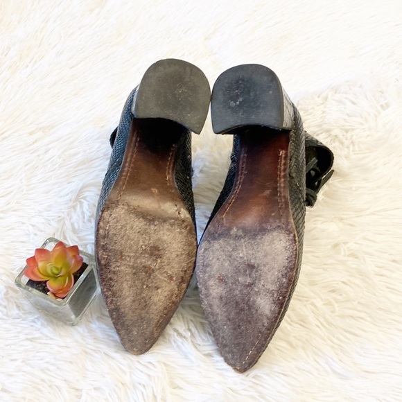 FREEBIRD by Steven | Joyce Black Snake Lace Up heels women size 9 - Picture 8 of 8